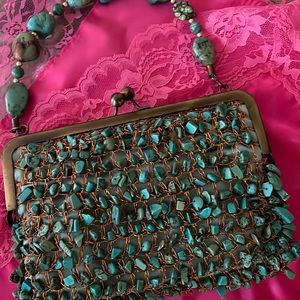 Handmade rare stone purse in Argentina